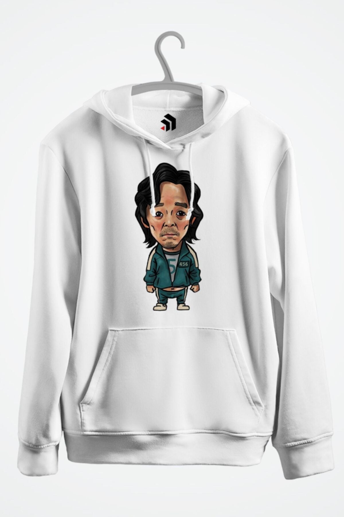 Squid Games 456. Gamer Baskılı Kapşonlu Sweatshirt