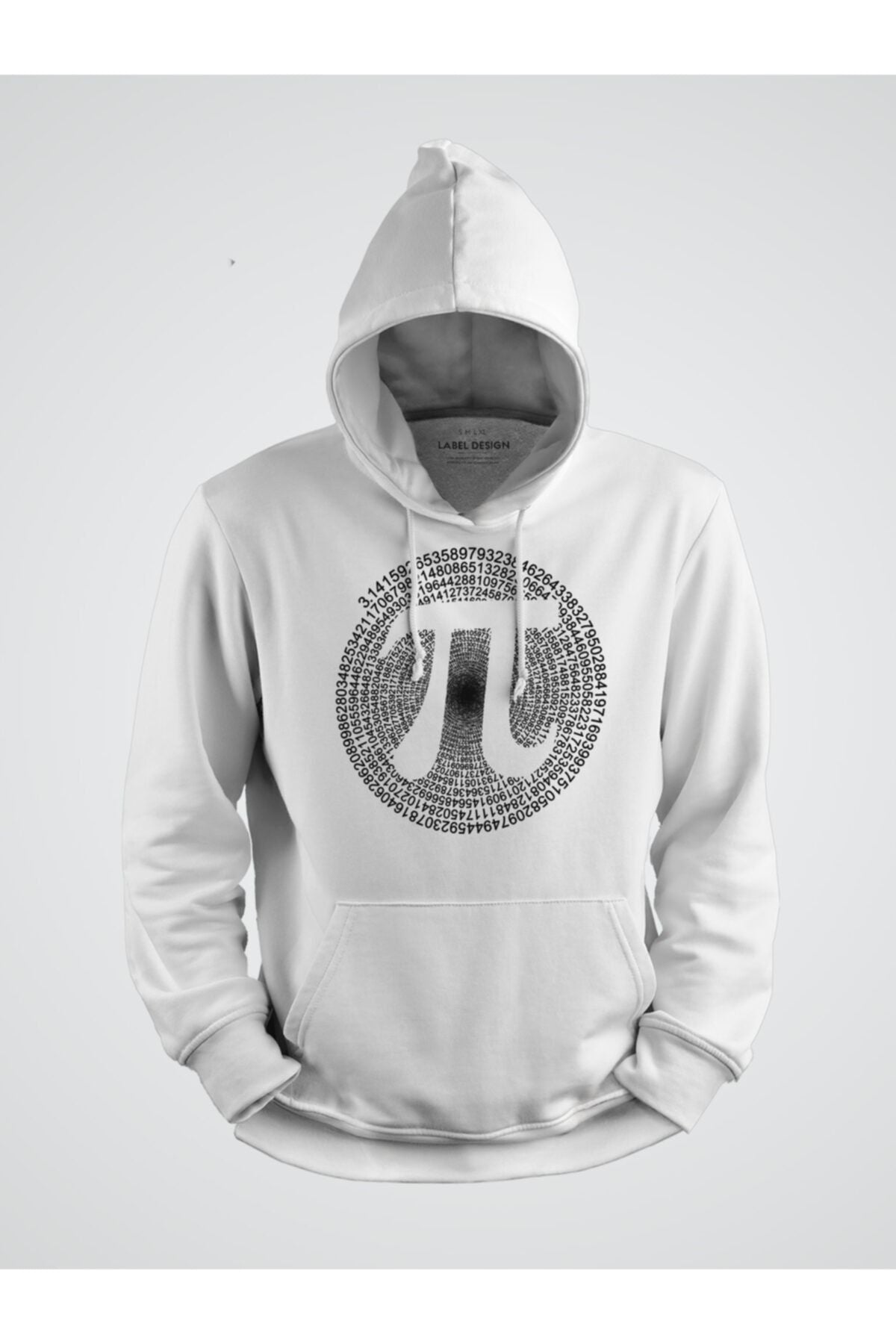 Matematik Bilimi Pi Sayısı Sembol Baskılı Kapşonlu Sweat