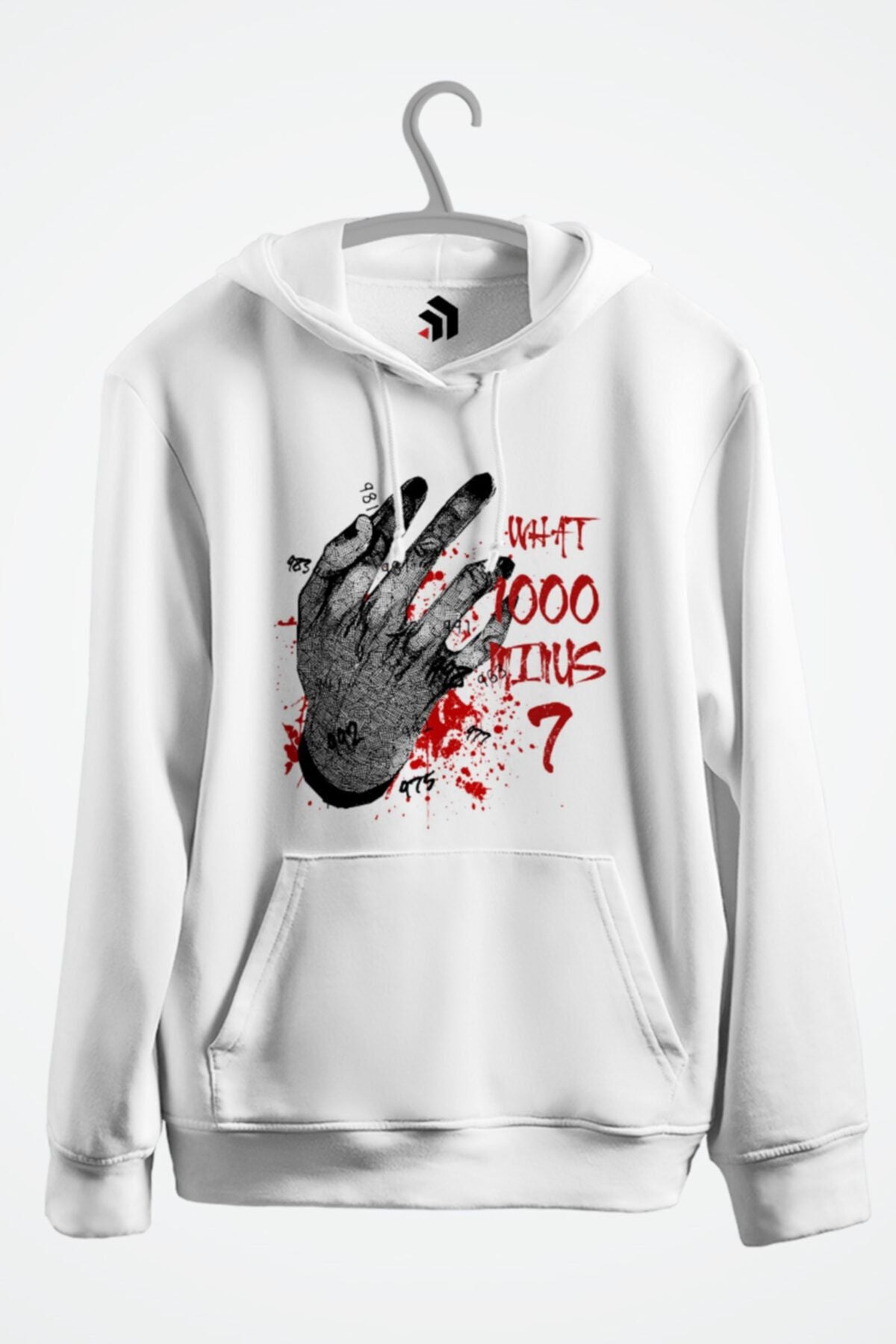 Tokyo Ghoul Haneki Quote Baskılı Kapşonlu Sweatshirt