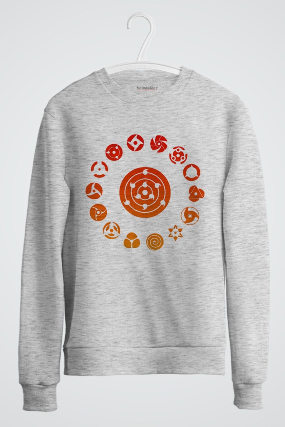 Sharingan Naruto Anime Baskılı Sweatshirt