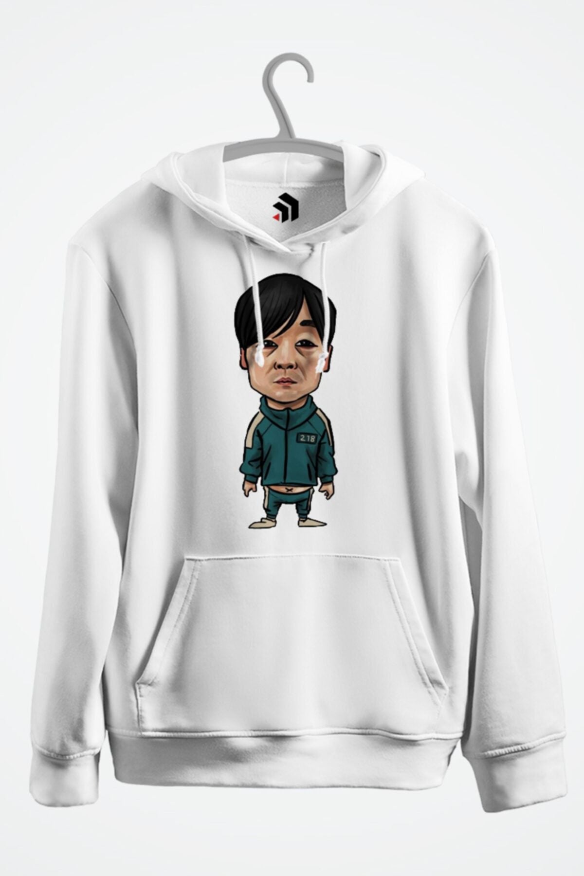 Squid Games 218. Gamer Baskılı Kapşonlu Sweatshirt