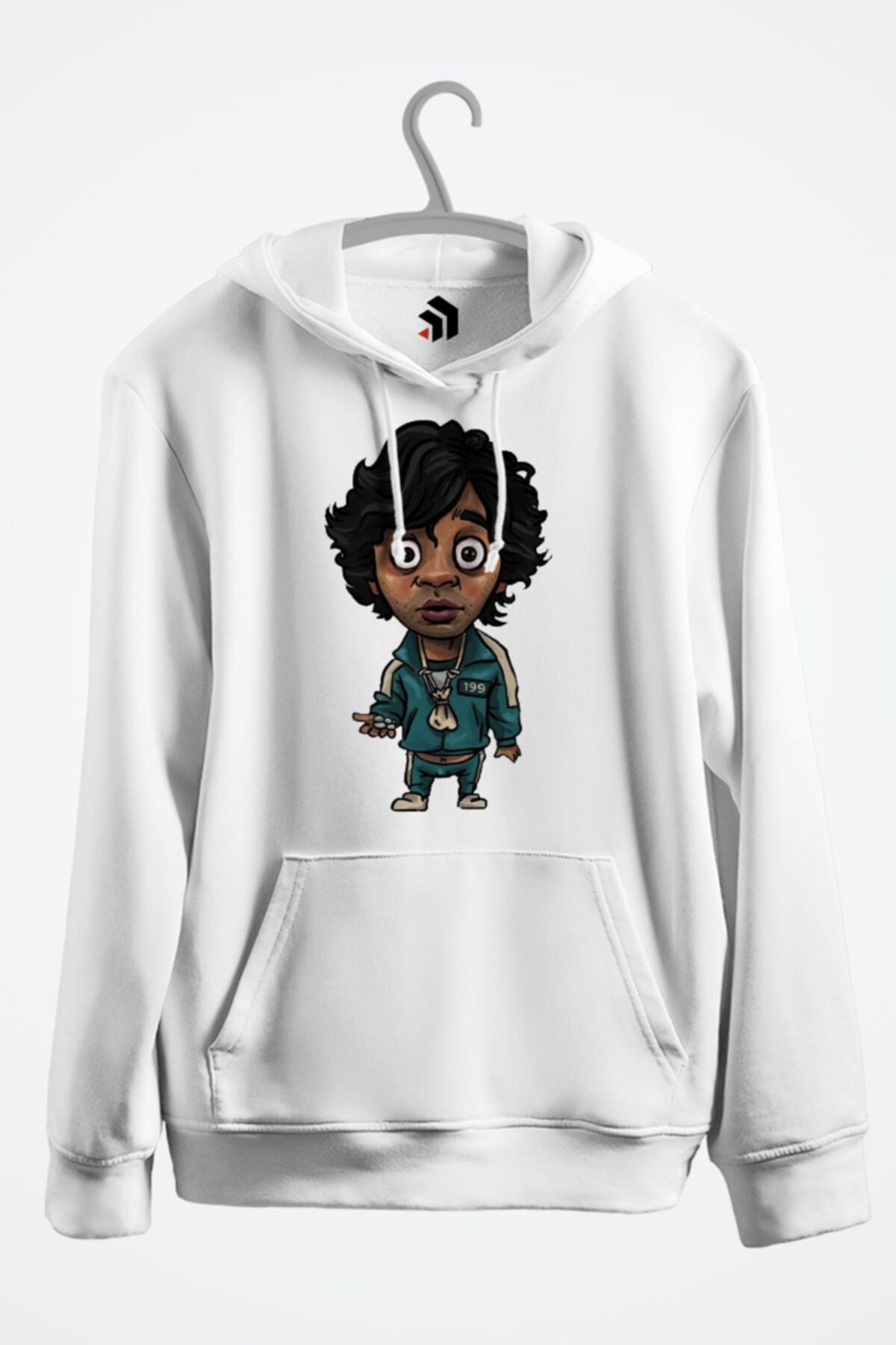 Squid Games 199. Gamer Baskılı Kapşonlu Sweatshirt