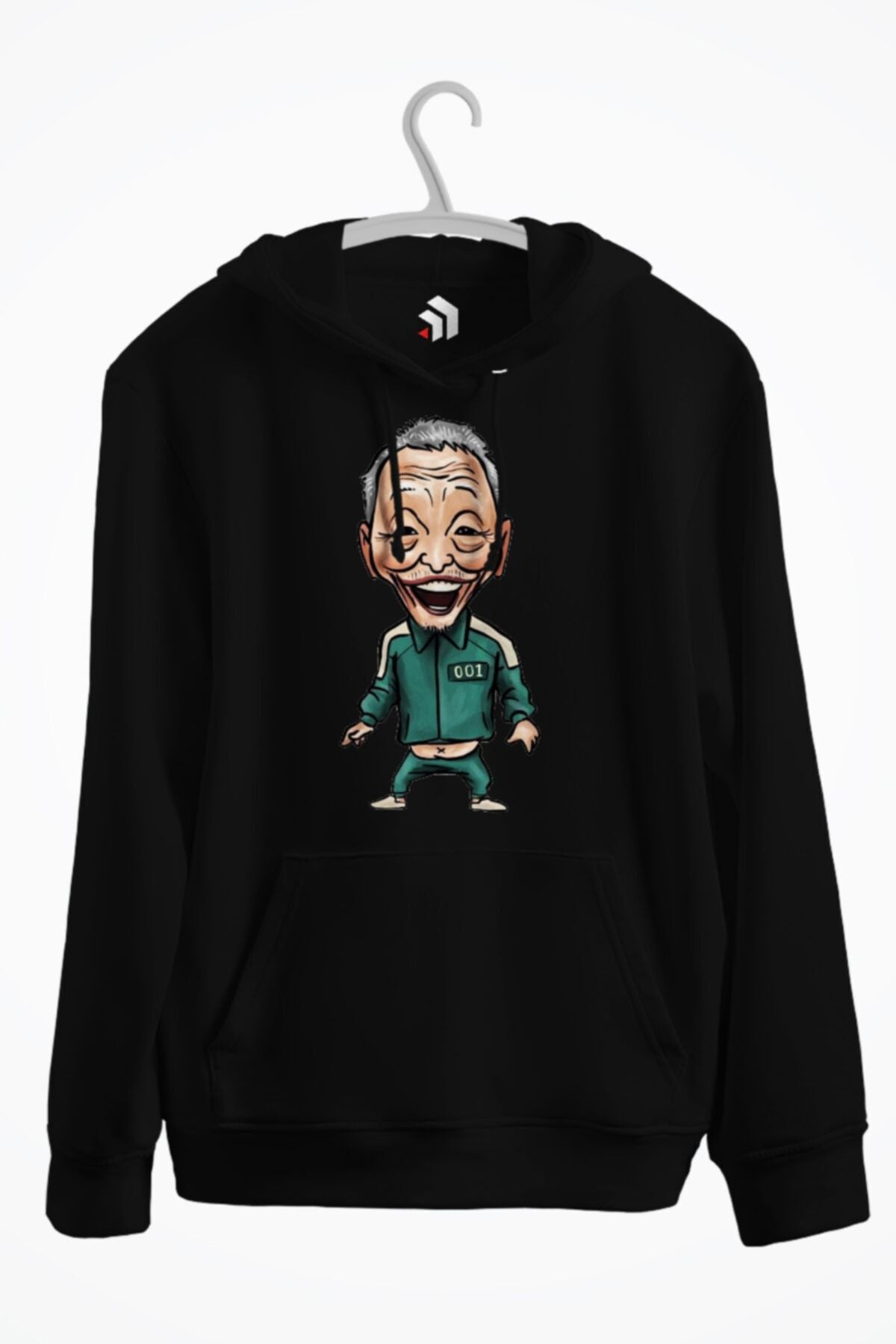 Squid Games 001. Gamer Baskılı Kapşonlu Sweatshirt