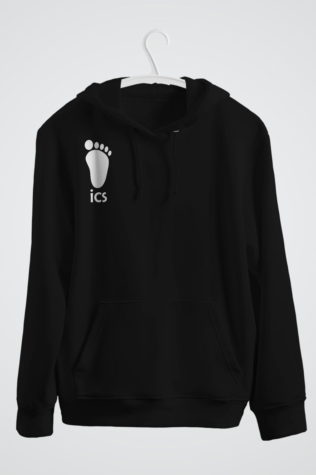 Karasauno Ics Logo Baskılı Kapşonlu Sweatshirt