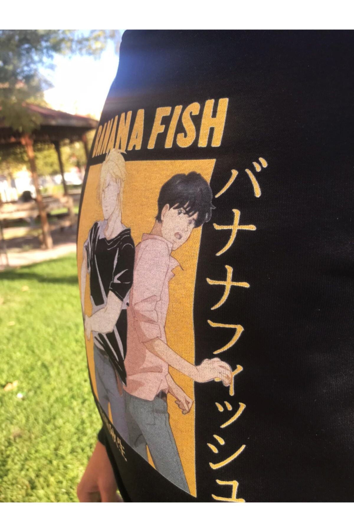 Banana Fish Ash Lynx Eiji Okumura Card Anime Pullover Baskılı Kapşonlu Sweat