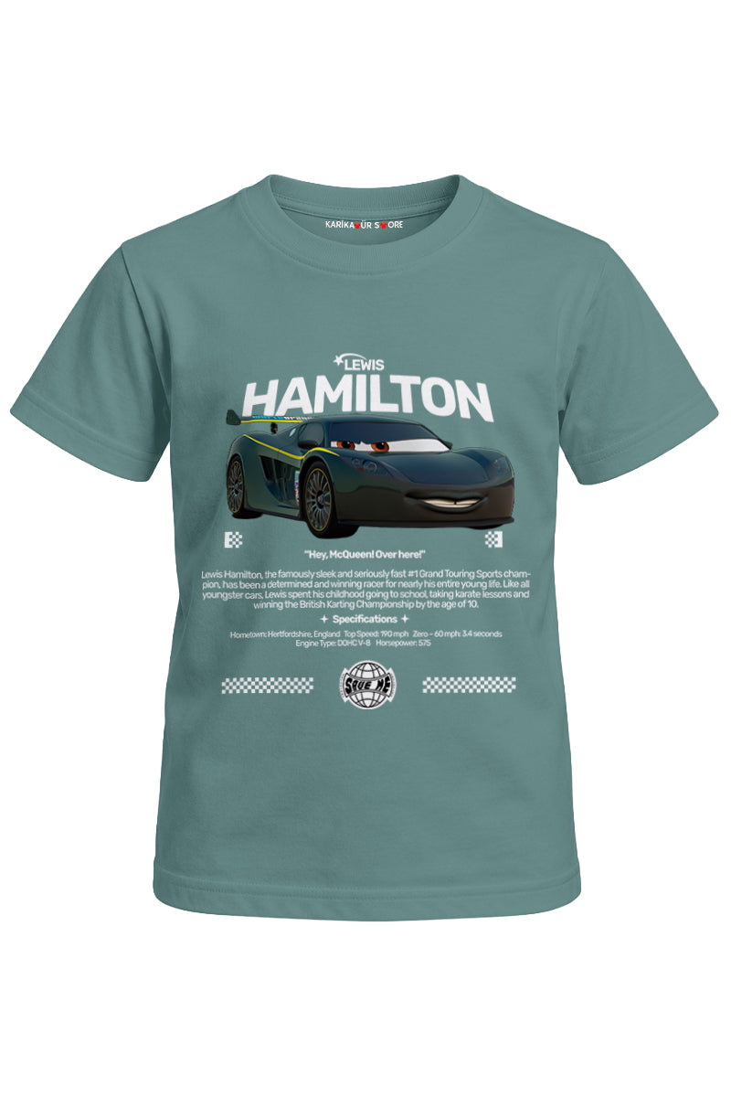 Lewis Hamilton Baskılı Unisex Çocuk Tişört