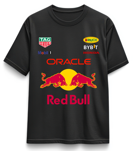 Redbull Formula 1 Yarış Forması Tasarımlı Arka ve Ön Baskılı T-shirt