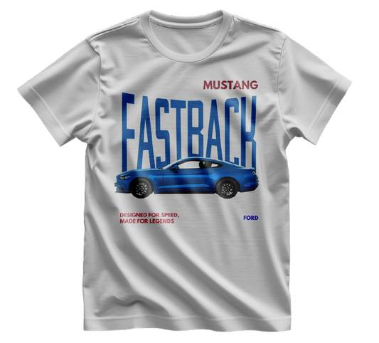 Ford Mustang FastbackTasarımlı Kaliteli Baskılı Tişört