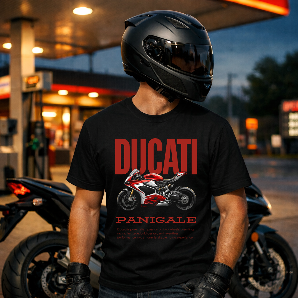 Ducati Panigale Tasarımlı Kaliteli Baskılı T-shirt