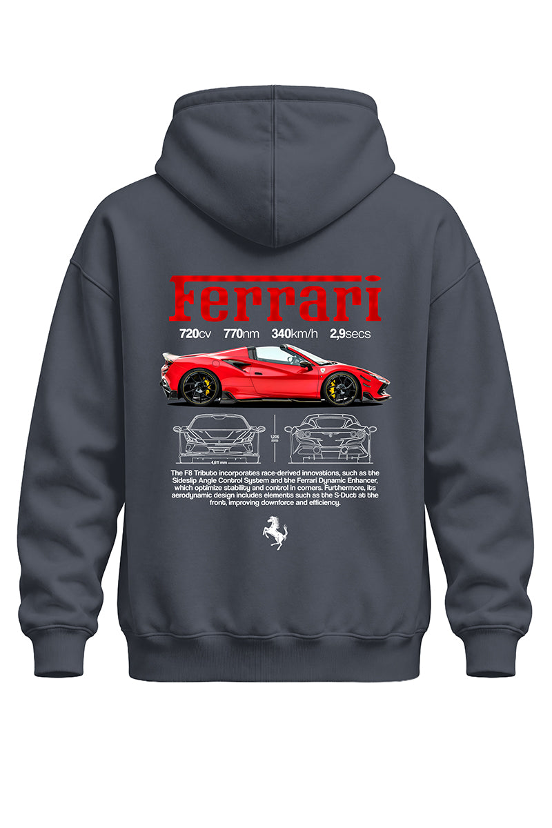Ferrari Baskılı Kaliteli Unisex Kapşonlu Sweatshirt