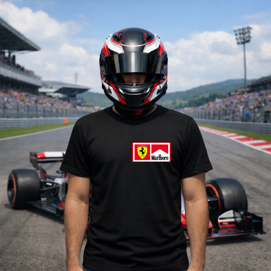 Formula 1 Ferrari & Marlboro Baskılı Kaliteli T-shirt