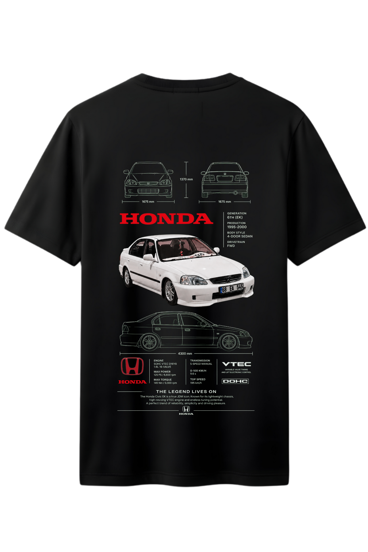 Hnda Baskılı Kaliteli Unisex Tİşört