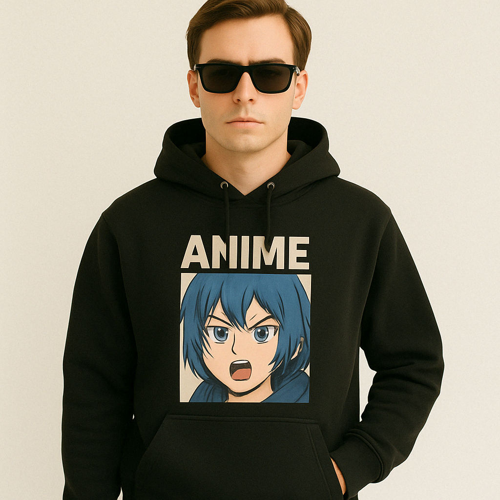 Erkek Baskılı Hoodie