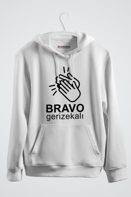 Bravo - Alkış Baskılı Kapşonlu Sweat