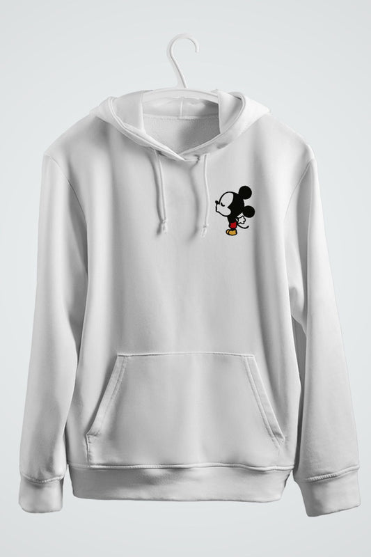 Mickey ve Mouse Çift Sevgili Baskılı Kapşonlu Sweatshirt