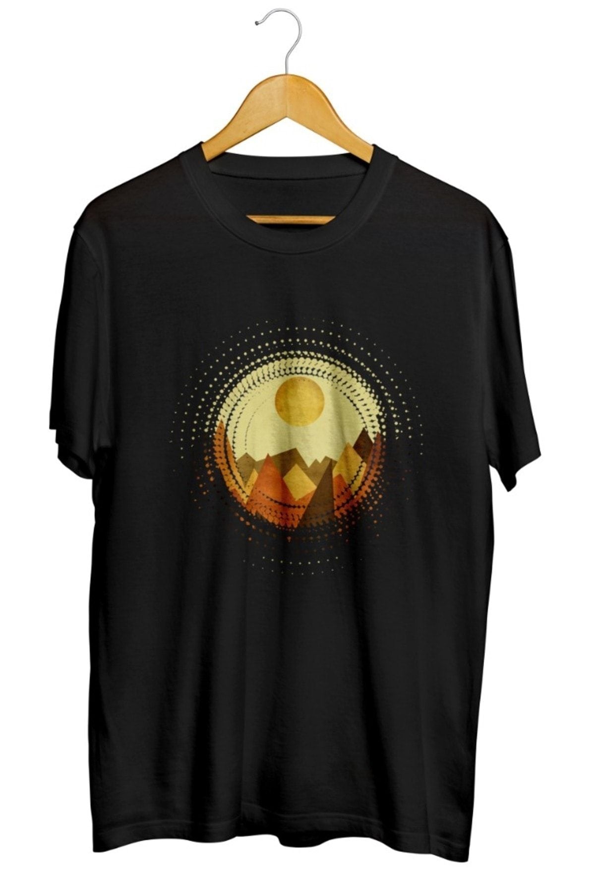 Retro landscape Baskılı Unisex Tişört