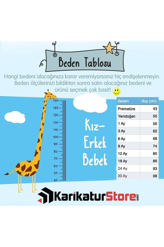 %100 Taraftar Baskılı Sarı Lacivert Renkli Baskılı Bebek Zıbını