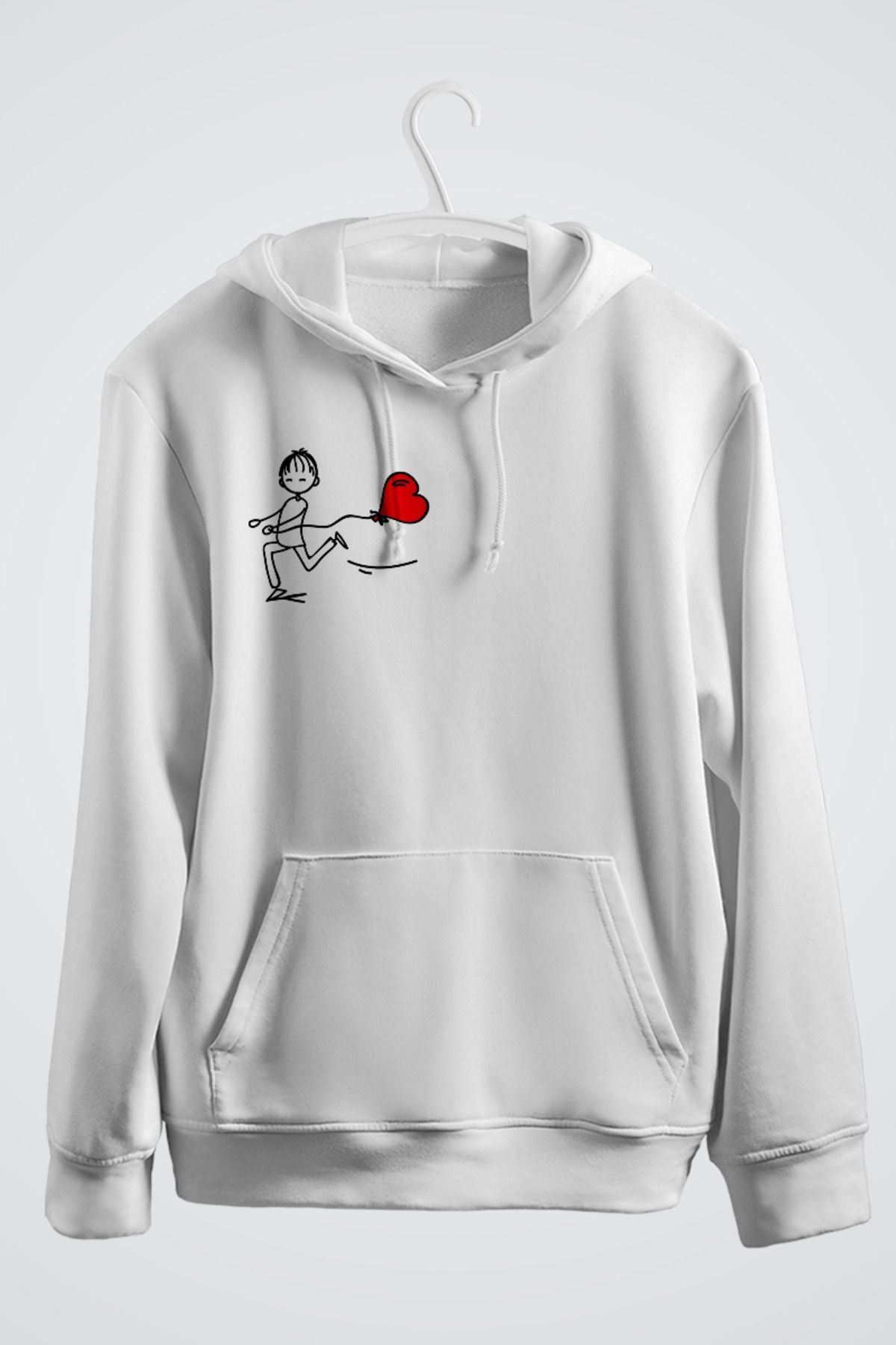 Cin Ali Sevgililer Günü Çift Baskılı Kapşonlu Sweatshirt