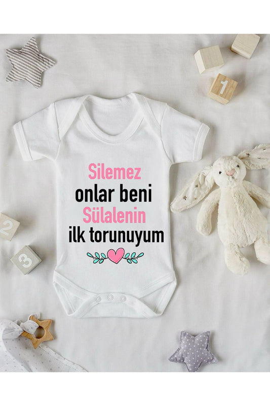 İlk Torunum Komik Baskılı Bebek Zıbın