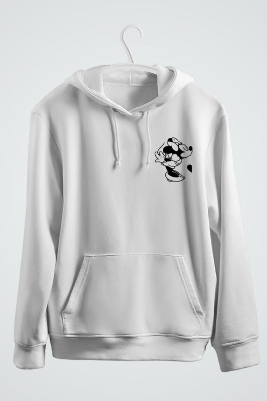Mickey ve Mouse Çift Baskılı Kapşonlu Sweatshirt