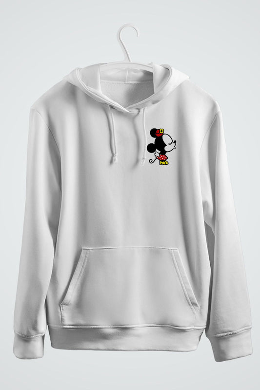 Mickey ve Mouse Çift Sevgili Baskılı Kapşonlu Sweatshirt
