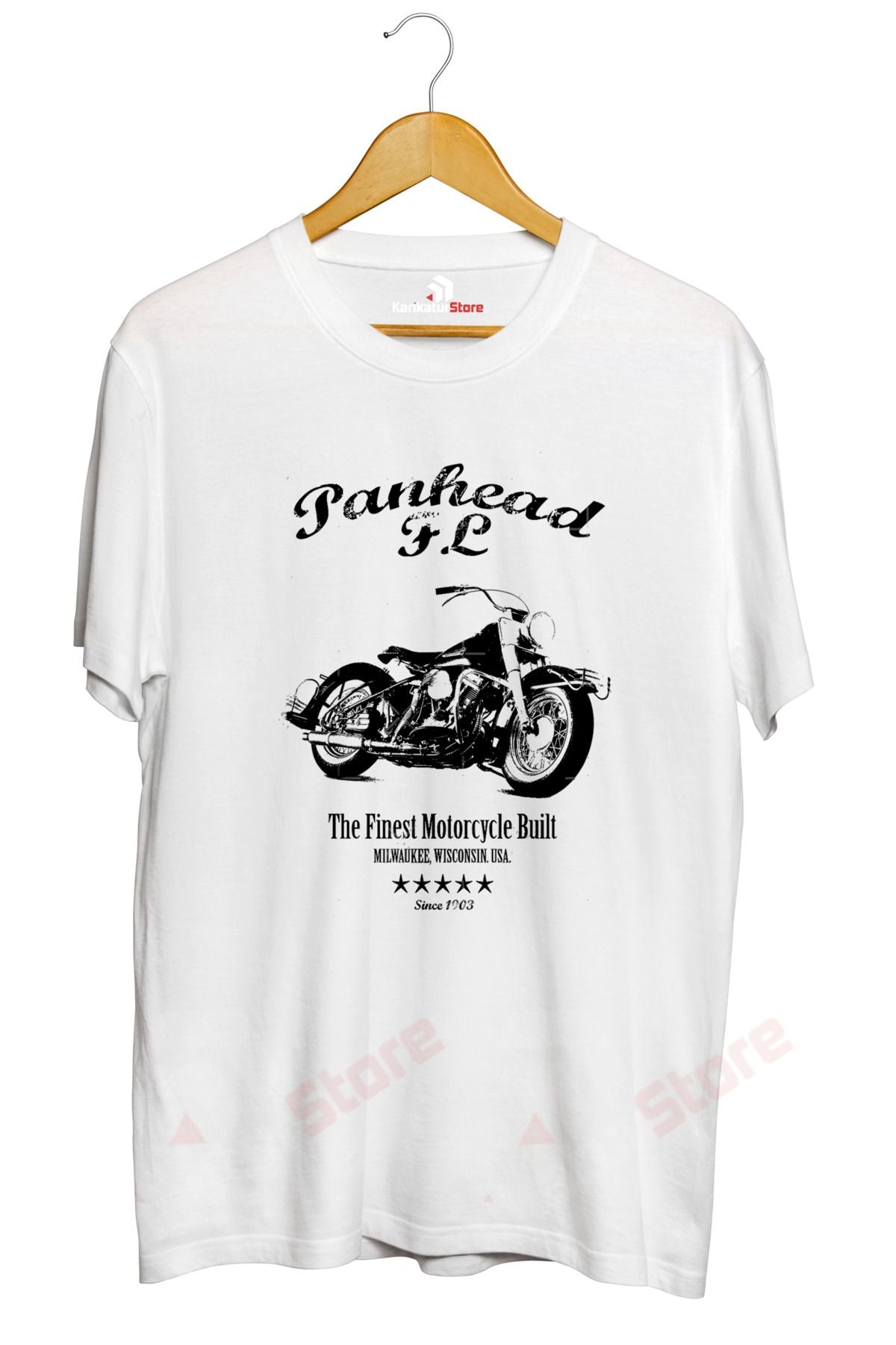 Panhead Harley Tasarımlı Baskılı TİŞÖRT