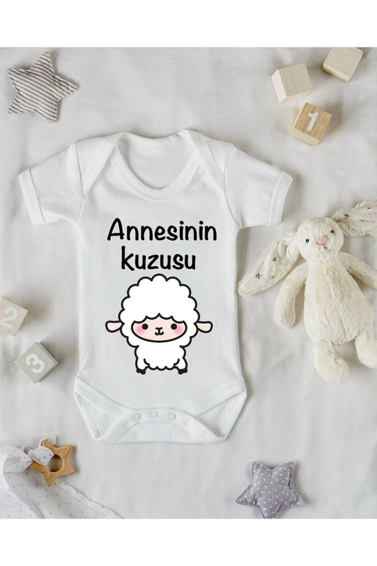 Annesinin Kuzusu Baskılı Bebek Zıbını