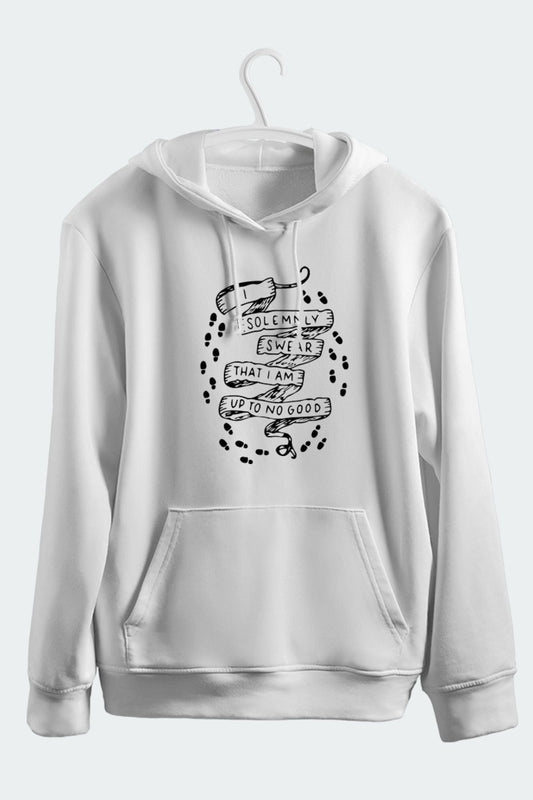 harry potter baskılı kapüşonlu sweatshirt