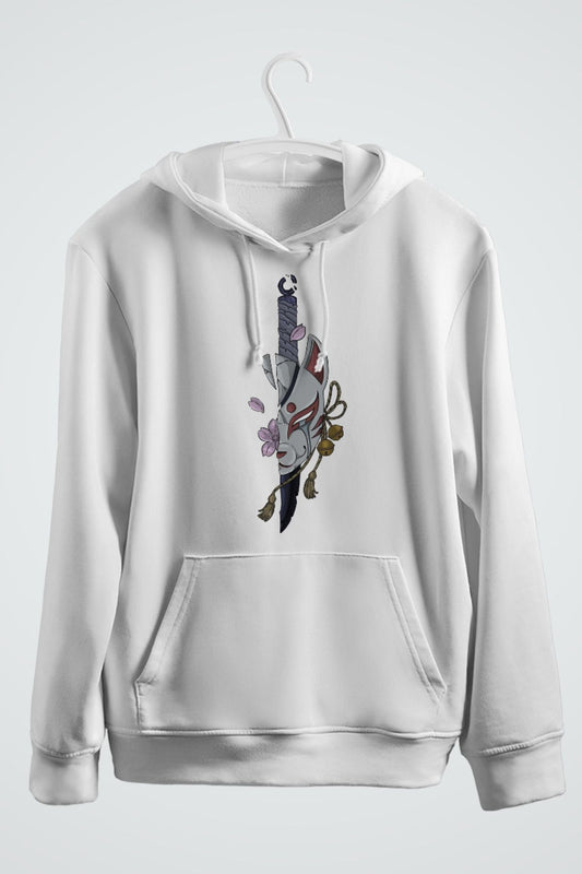 anime baskılı kağşonlu sweatshirt