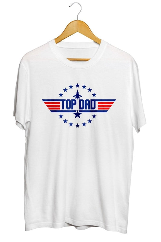 Top Dad Babalar Günü Baskılı Unisex Tişört