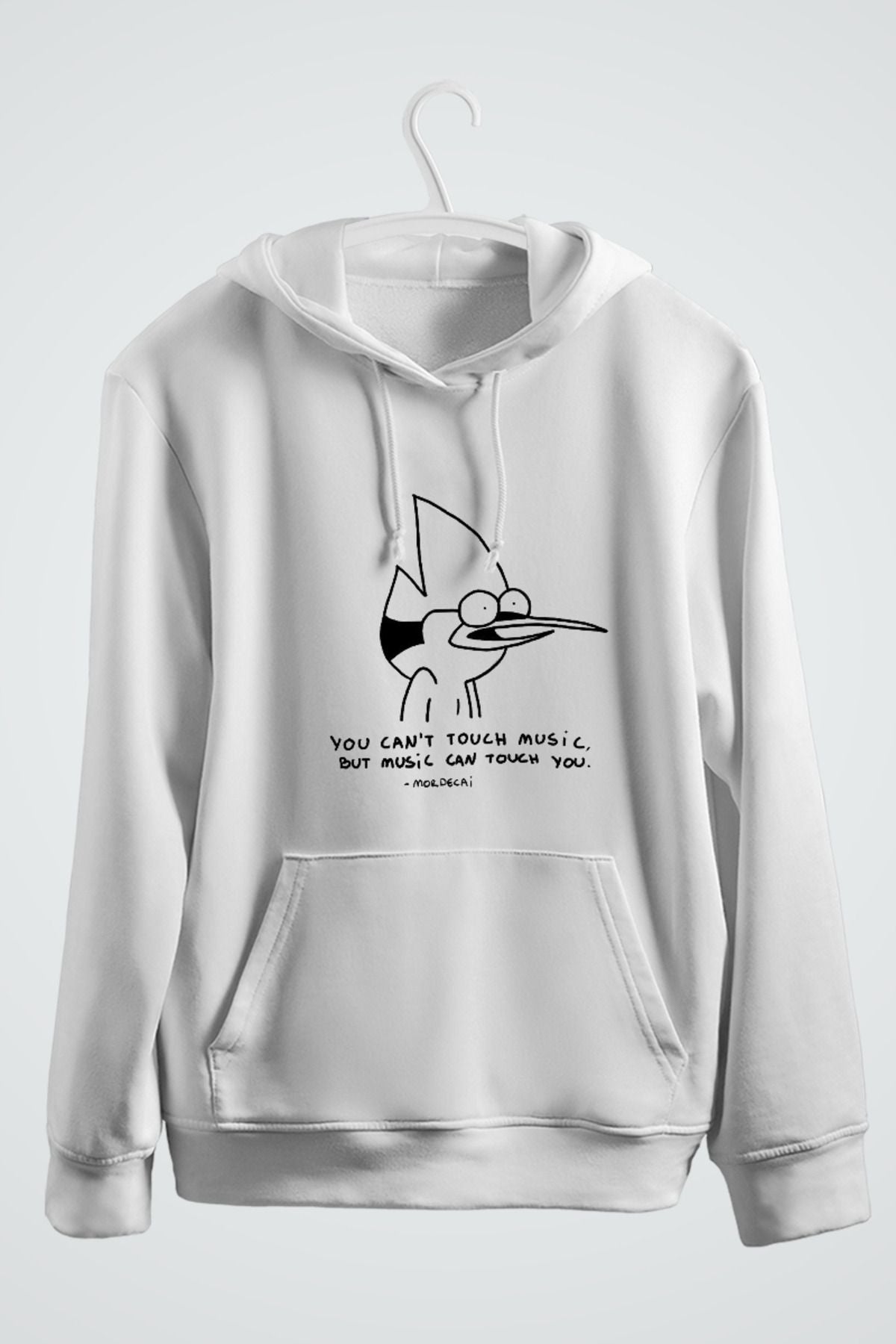 mordecai baskılı kapşonlu sweatshirt