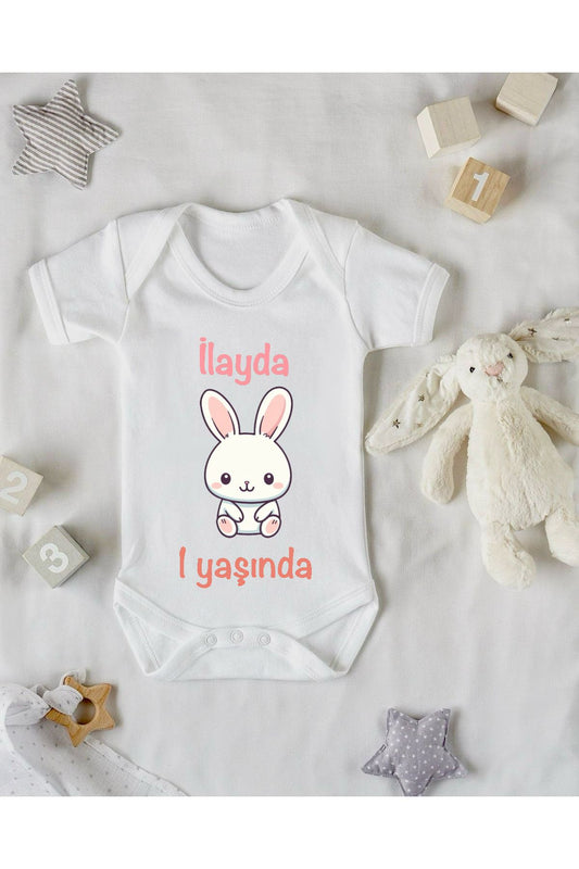 Doğum Günü İçin Özel Baskılı Bebek Zıbını