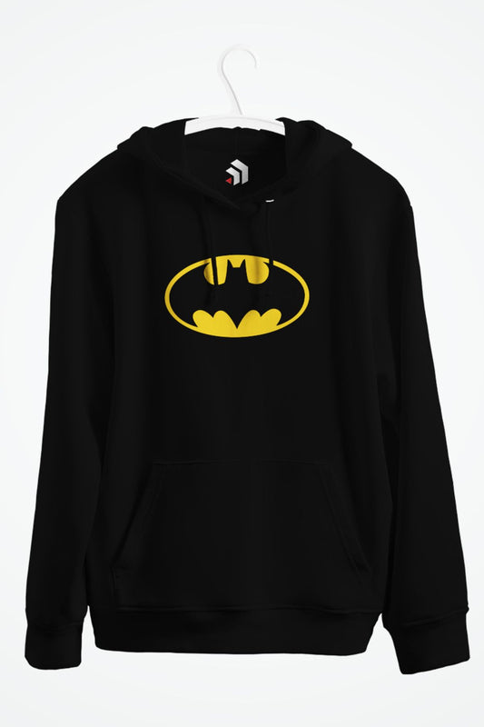 Batman Logo Baskılı Kapşonlu Sweatshirt