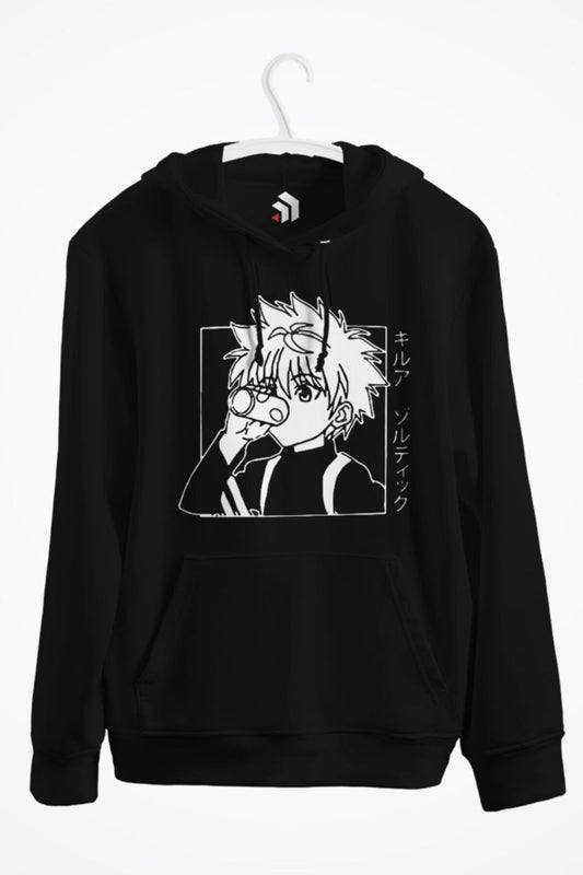 Hunter X Hunter Killua Anime Baskılı Kapüşonlu Sweatshirt