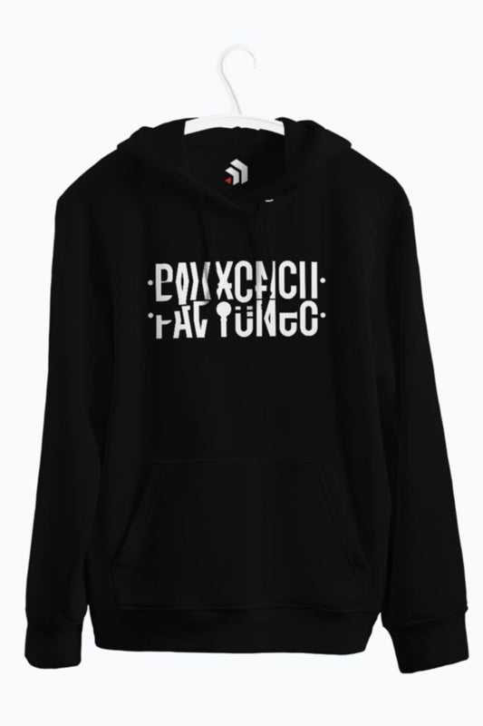 Espirili Gizli Mesaj Tasarımlı - Pavyoncu Baskılı Kapşonlu Sweatshirt