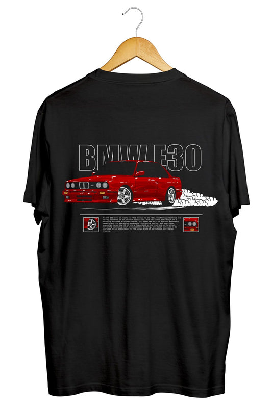 BMW E30 Ön ve Arka Baskılı Kaliteli Tişört