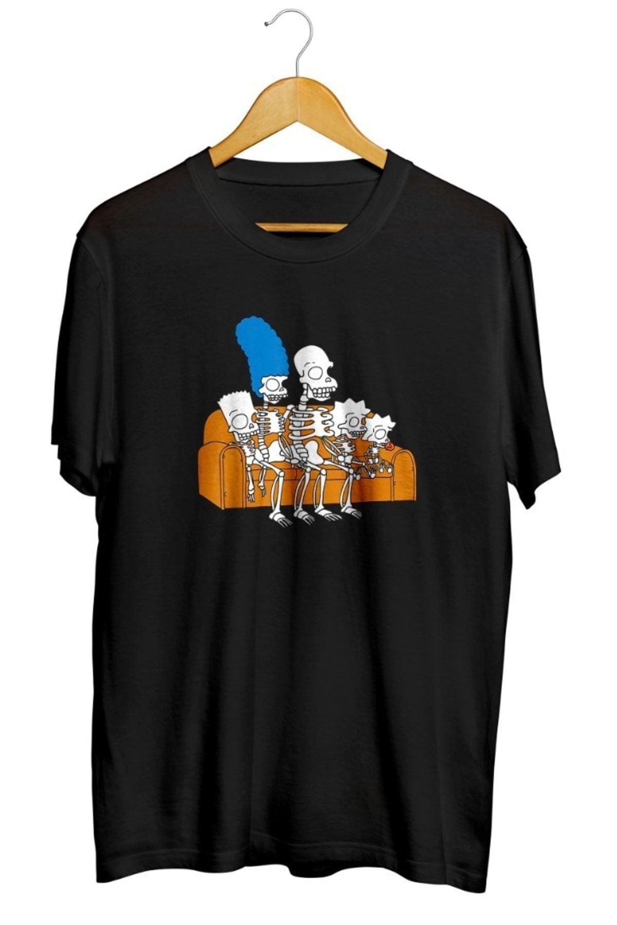 The Simpsons Skeletons Treehouse Of Horror Baskılı Unisex Tişört