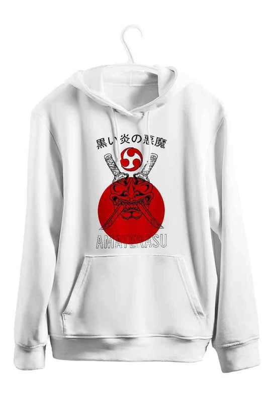 Amaterasu Anime Baskılı Kapşonlu Sweatshirt