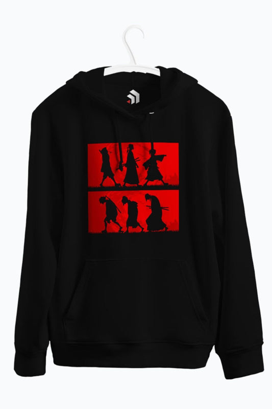 Samurai Champloo Anime Baskılı Kapşonlu Sweatshirt