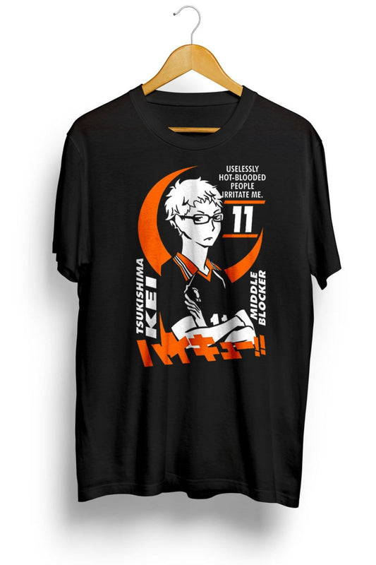 Tsukishima Kei - Haikyuu!! Middle Blocker Anime Baskılı Tişört