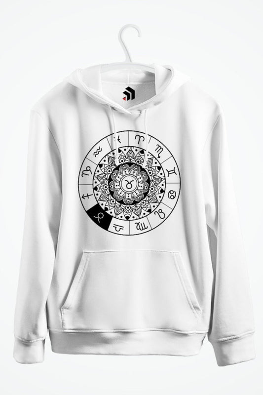 Taurus - Boğa Burcu Baskılı Kapşonlu Sweatshirt