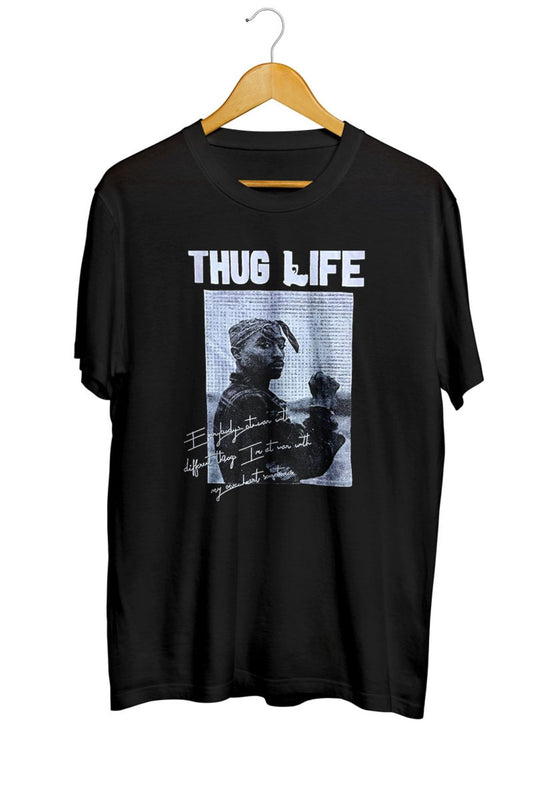 Thug Life Tupac Baskılı Tişört