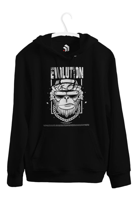 Evolution Baskılı Unisex Kapşonlu