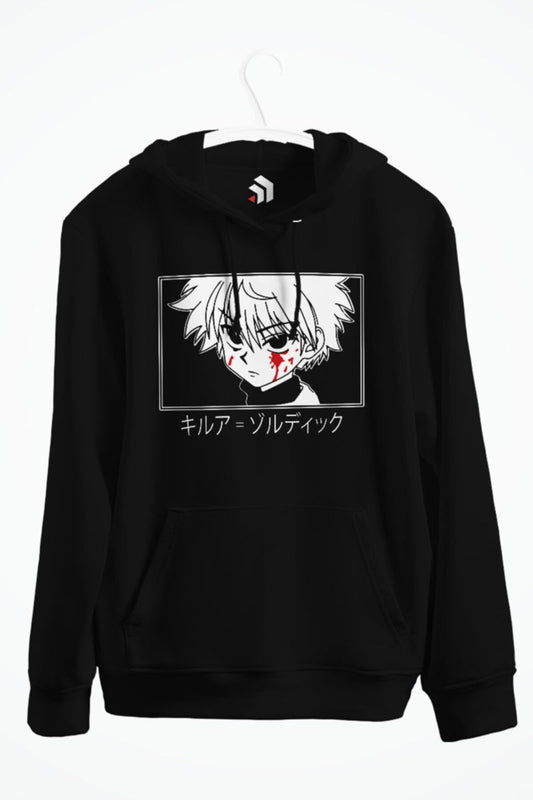Hunter X Hunter Killua Anime Baskılı Kapüşonlu Sweatshirt