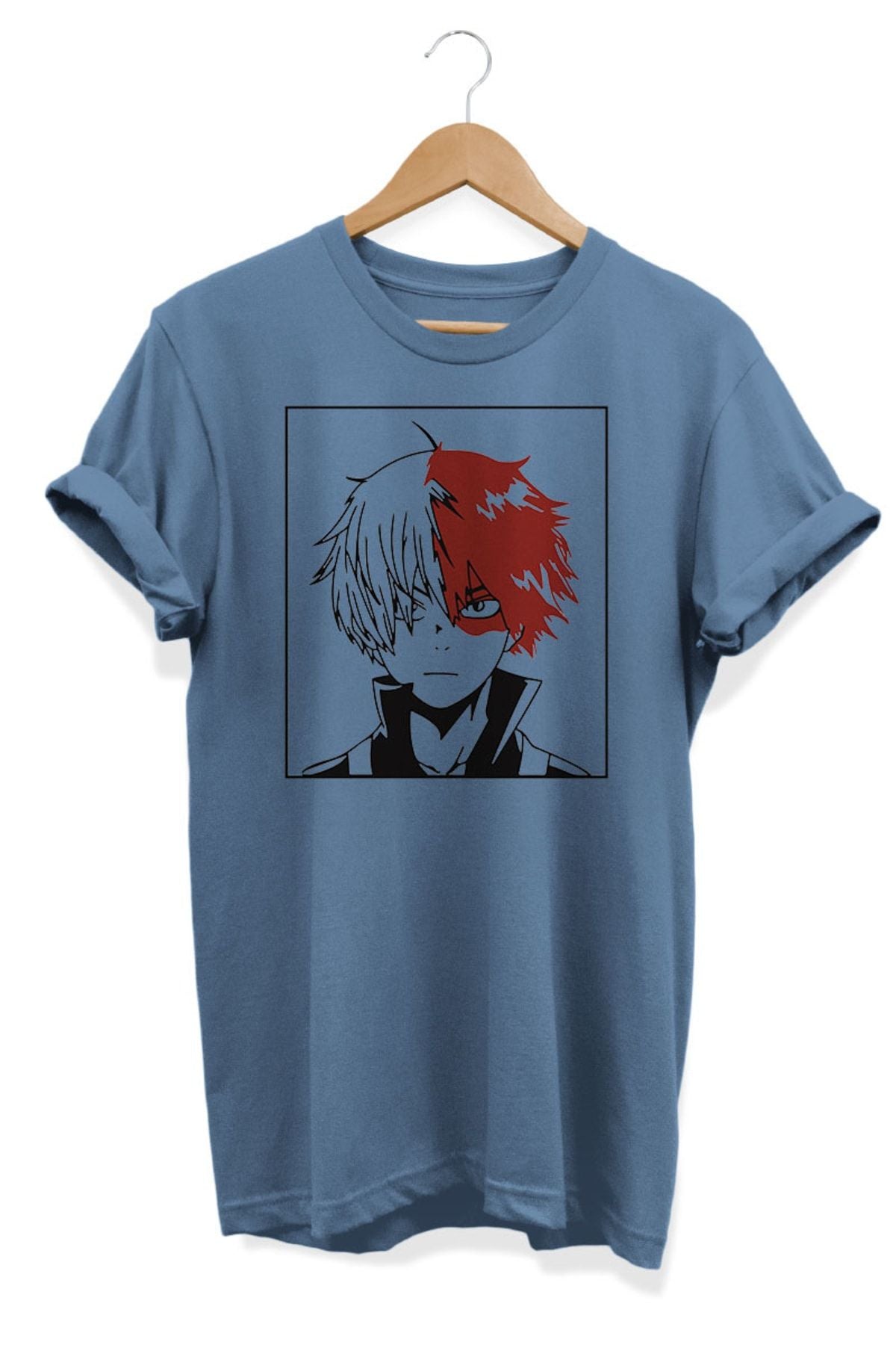 Todoroki | My Hero Academia Anime Baskılı Oversize Tişört