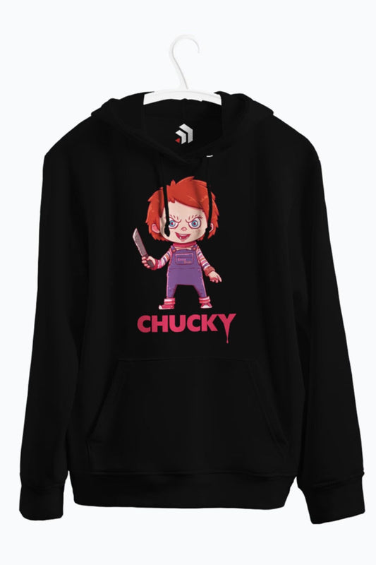 Chucky Baskılı Kapşonlu Sweatshirt