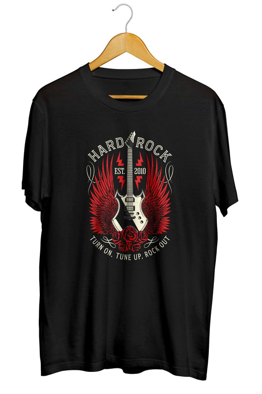 Hard Rock Baskılı Unisex Tişört