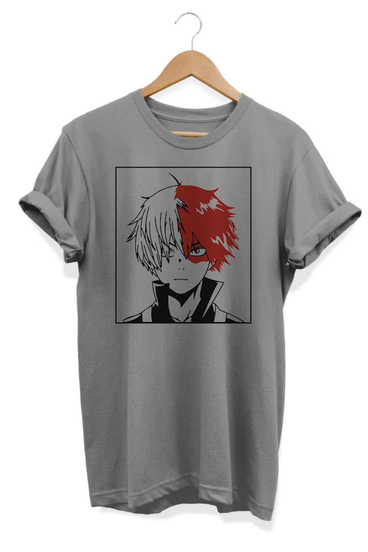 Todoroki | My Hero Academia Anime Baskılı Oversize Tişört