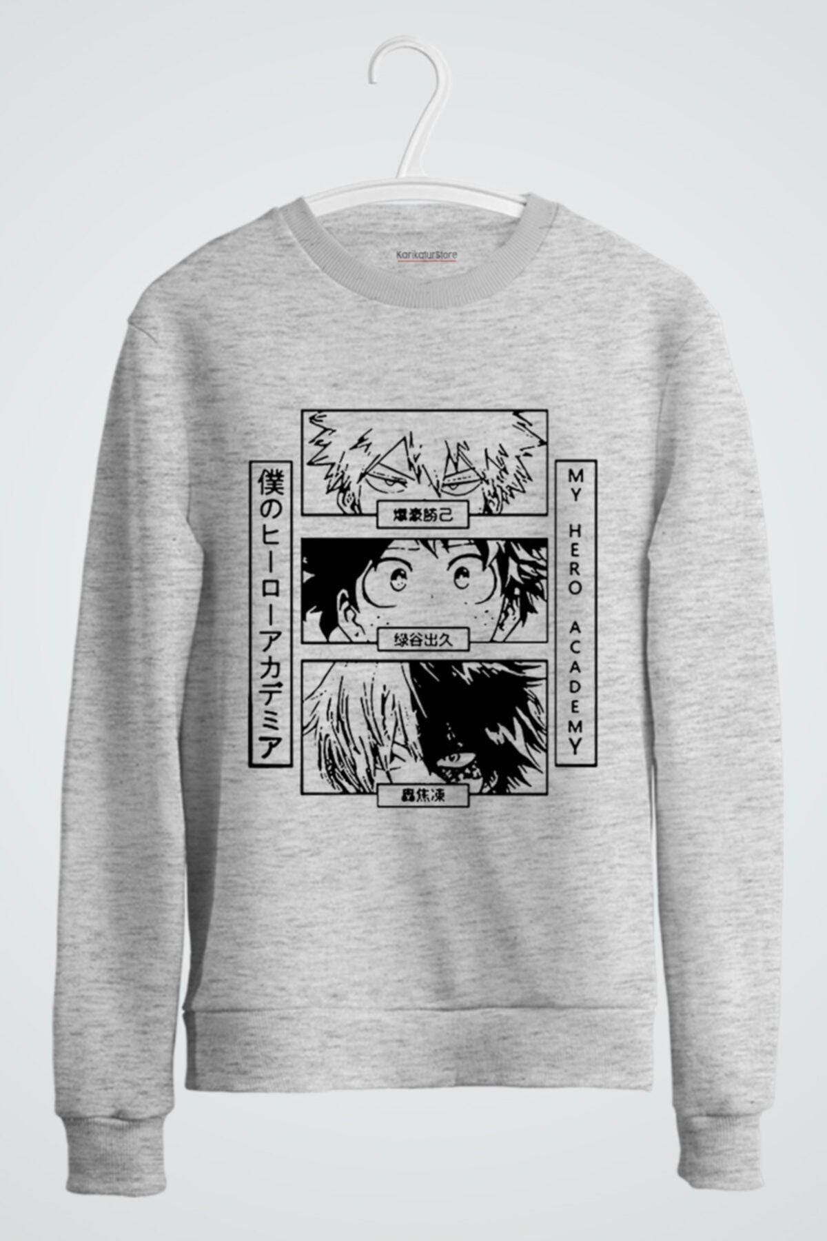 My Hero Academia Bakugo Izuku Todoroki Anime Baskılı Sweatshirt