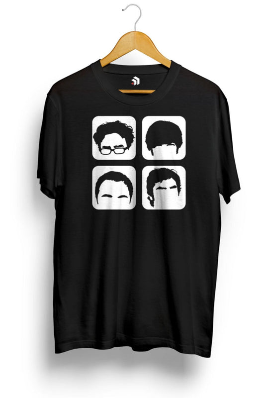 The Big Bang Theory Heads Baskılı Tişört